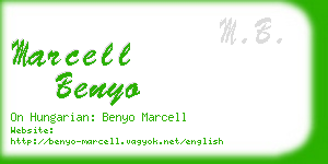 marcell benyo business card